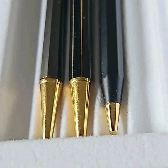 Givenchy Black Ballpoint Pens and Pencil set with Case & Original Box - Picture 4 of 6